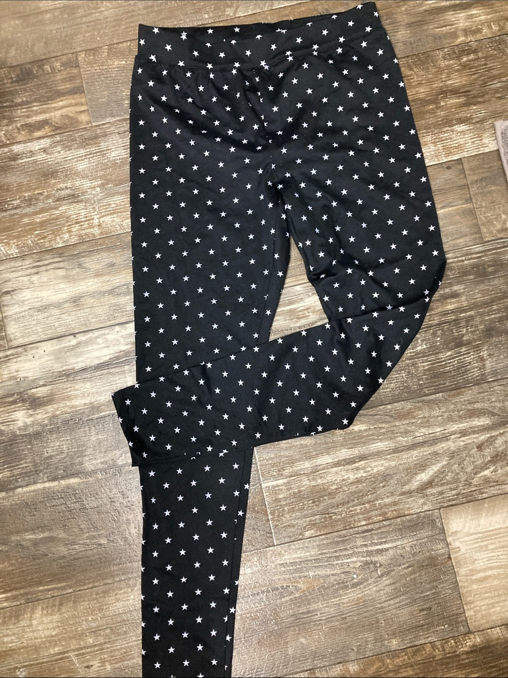 Style & Co. Black Leggings with White Star Pattern